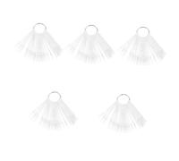 Healeved 500pezzi Tips Per Unghie Colorate Espositori Trasparenti Per Nail Art Pratico Per Saloni e Uso Personale Presentazione Visiva Di Smalto Per Esercitazioni e Mostrare Le Tonalità Di