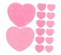 Healeved 50pezzi Spugnette Per Viso Forma Di Cuore e Rosa Spugne Compresse Per Struccare e Pulire Cotone Di Cellulosa Espansione Istantanea Delicato Sulla Compatto e Portatile