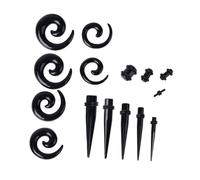 Healeved 54 pezzi Tunnel Auricolari in Acrilico Kit Espansione Orecchio Leggero e Anallergico Accessori Piercing Auricolare per Quotidiano e