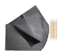 Healeved 55 Pezzi Carta Transfer Nero A4 Penne a Doppia Punta per Legno e | Tracciatura Stabile, Chiarezza Migliorata, Uso Creativo su Superfici Artistiche, Accessori Inclusi per Disegno