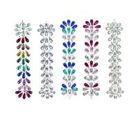 Healeved 5pezzi Adesivi Brillantini per Viso in Acrilico Impermeabili e Antisudore per Donne, Adatti per Masquerade e Rave, Decorazione Viso e Make Up Artistico