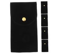 Healeved 5pezzi Custodia Da Viaggio Per Orologio Singolo in Velluto Con Bottone Pressione Protezione Morbida Per Trasporto Portatile Organizer Per Viaggi Di Lavoro e Vacanze