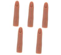 Healeved 5pezzi Silicone Flessibile Per La Unghie Manichino Per Unghie Acriliche Pieghevoli Per Apprendere e Perfezionare Tecniche Nail Art