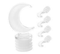 Healeved 5pezzi Tappi Per Bottiglie Forma in Plastica Trasparente Tappi Ricambio Per Bottiglie Profumo e Olio