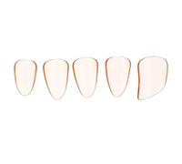 Healeved 5pezzi Unghie Finte per Pipa in Materiale PC Arancione Bordo Tondo, Leggere e Protettive le Unghie, Accessori Musicali come Regalo di Compleanno