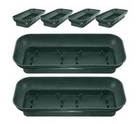 Healeved 6 contenitori rettangolari per composizioni Floreali - Vassoio Floreale in plastica e stabilizzatore per centrotavola, Decorazioni per Matrimoni, Feste e attività Artigianali per Le