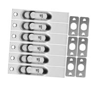 Healeved 6 Pezzi Bullone Filo in Acciaio Inossidabile per Porte Doppie e Barn Doors, Funzione Silenziosa e Chiusura Nascosta, Adatto per Porte ad Alta Frequenza e Ambienti Sensibili al