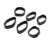 Healeved 6 Pezzi cinturino dell'orologio Guarda cinghie signore Banda d'oro loop sostituzione per cinturino squisito anello per cinturino Black