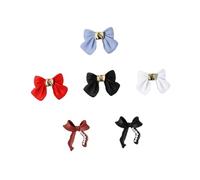 Healeved 6 Pezzi Manicure Bowknot Decor Nail Art Decor Accessorio Set Fashion Bowknot a Forma di Manicure Set Tagliaunghie