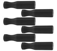 Healeved 6 Pezzi Maniglie per Calcio Balilla in Pvc Nero Resistenti All'usura Design Ergonomico, Impugnature Sostituibili per Tavolo da Calcio Balilla, per Gioco a Casa