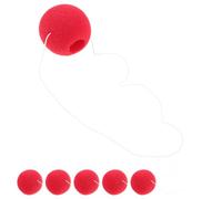 Healeved 6 Pezzi Naso da Pagliaccio Rosso in Spugna Riutilizzabile Design Divertente, Misura, per Feste di Cosplay e Carnevale