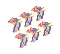 Healeved 6 Pezzi Spilla Commemorativa con Bandiera Americana e Israeliana in Lega di Zinco Resistente alla Corrosione e Graffi per Collezionisti e Ricerche Storiche