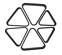 Healeved 6 Pezzi Triangolo per Biliardo in Plastica Nero, Portatile e Facile da Usare per Posizionare Le Palline, Accessorio per Tavolo da Biliardo in attività Genitore-Figlio