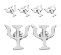 Healeved 6 Spille da Bavero Vintage Simbolo Psi in Lega Argento Spilla Formale da Donna per Giacche e Scialli Accessori Decorativi Psicologia per Professionisti e Regali Speciali