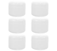 Healeved 6 vasetti in plastica bianca da 100 ml con coperchio a cupola, contenitori ricaricabili per maschere viso, contenitori vuoti per creme viso, balsami labbra e lozioni, ideali per i viaggi.