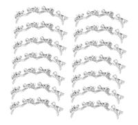 Healeved 60 Pezzi Fermagli per Chioma Fiocco Argento in Plastica, Clip Delicate per Donne e Ragazze, Fissaggio Rapido per Feste Prom e Occasioni Formali