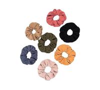 Healeved 7pezzi Fasce Per Flanella Elastiche Da Vari Colori Nero Giallo Arancione Caffè Blu Rosa Accessori Semplici Per Donne e Ragazze Adatti Per Ogni Occasione