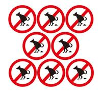 Healeved 8 Adesivi Divieto di fare la per Cani Segnali di Avvertimento Impermeabili per Cortili e Giardini Stickers Resistenti a Colori Evidenti per Spazi Esterni