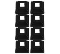 Healeved 8 Pezzi Copri-piede per Ringhiera 20x20 Cm, Copribase in Plastica Resistente per Pali di Recinzione e Terrazze, Protezione Base senza Attrezzi per Corrimano e Pali