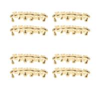 Healeved 8 Pezzi Grill Hip Hop Oro a Goccia per Sei Denti Inferiori | Riutilizzabile e Confortevole, Non Ostacola il Parlato Né la Respirazione, Rame, per Eventi a Tema e Halloween