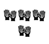 Healeved 8 Pezzi Guanti Scheletro da Ciclismo Touch Screen, Invernali,