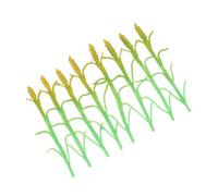 Healeved 8 Pezzi Modello di Piante da Campo Statico in Plastica Verde, Resistente allo Sporco e Facile da Pulire per Diorami Agricoli e Layout Ferroviari Realistici