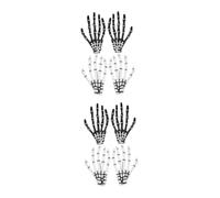 Healeved 8 Pezzi Skull Claw Hairpins Punk Skeleton Hand Bone Pinze per Accessori Halloween per Donne e Ragazze Facili Usare e Decorativi