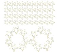 Healeved 80 Pezzi Graffette Stella in Metallo Dorato Clip Memo Creative e Divertenti per Ufficio Scuola Planner e Decorazioni Matrimoni Fermagli Decorativi Anti-strappo per Documenti