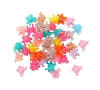 Healeved 80pezzi Mini Mollette Per Neonata Clip Per Forma Di Accessori Colorati e Leggeri Per Bambine Di Fermagli Pratici e Carini