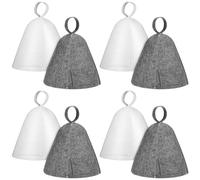 Healeved 8pezzi Cappello da Sauna in Feltro di Lana per Uomo e Donna Cuffia per Asciugatura Rapida e Protezione Capelli Design Isolante Strati Regolabili Adatto per Bagno Turco e Sessioni