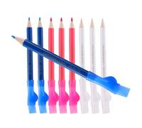 Healeved 9 Pezzi Penna da Sarto Idrosolubile per Tessuti, Pratica ed | Uso Domestico e Professionale, Corpo in Legno e Plastica, Accessorio per Cucire, Tre Colori