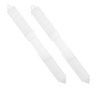 Healeved Accessorio Porta Rotolo di Carta Igienica in Plastica Bianca Molla Retrattile, Set 2 Pezzi per Ricambio Rullo, Supporto Mandrino Multifunzione per Bagno Casa e Hotel