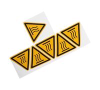 Healeved Adesivi di Avvertimento Superficie Calda 50Mm Etichette di Sicurezza Alta Temperatura 6 Pezzi Segnali di Avviso per Prevenzione Scottature in Ambienti Industriali