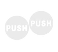 Healeved Adesivi Minimalisti Push Pull Rotondi per in Vetro e Plastica 2 Pvc Riutilizzabili Facili da Applicare di Colore Chiaro per Negozi e Magazzini