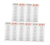 Healeved Adesivi Per Sopracciglia Waterproof 6d Realistiche Nere 5 Pezzi Forte Adesione Per Trucco Quotidiano e Occasioni Speciali