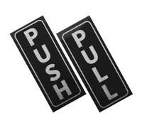 Healeved Adesivo Autoadesivo Resistente in Pvc Nero per Porta Scorrevole Push Pull 2 Pezzi per Porte in Vetro Ufficio e Ristorante