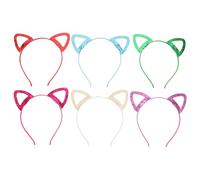 Healeved Adorabile Set Di Fasce Per Con Orecchie Di Gatto 6 Pezzi Fasce Per Per Bambini Paillettes Fascia Per Con Orecchie Di Gatto Simulazione Elettrica Copricapo Con Di Gatto.
