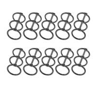 Healeved Anelli per Raccoglitori a Tre Fori in Lega, Set da 10 Pezzi, Anelli Automatici per Fogli Mobili, Accessori per Cancelleria da Ufficio, Scuola e Casa, Leggeri e Facili da Usare