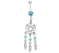 Healeved Anello Ombelicale Decorativo Con Cattura Sogni Piercing Per Ragazze Accessorio Leggero e Resistente Per Ogni Stile Di Abbigliamento