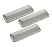 Healeved Astuccio Porta Penne in Latta Argento Coperchio a Ribalta, Organizer Resistente per Penne e Pennarelli, per Scuola e Ufficio, Confezione da 3 Pezzi