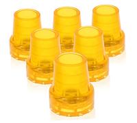 Healeved Bastoni Da Passeggio Cuscinetti Per Stampelle Confezione Da 6 Cuscinetti Per Piedi Non in Legno Protezione Decorativa Per La Punta Delle Stampelle Arancione