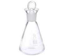 Healeved Beuta Conica in Vetro Borosilicato 100Ml Tappo Smerigliato Graduazioni Serigrafate e Area di Marcatura Grande Strumento per Esperimenti di Chimica e Didattica Laboratoriale