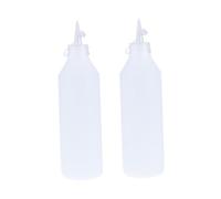 Healeved Biberon Cucina Professionale 2 Pezzi Bottiglie Dispenser da Laboratorio in Polietilene 500ml di Perdite per Dosatore Graduato per Liquidi e Colla
