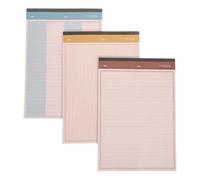 Healeved Blocchi Appunti Strappabili a Righe Piccoli Set da 3 Pezzi Pagine Colorate Vivaci Quaderni Legali Portatili per Studenti e Ufficio Taccuini per Appunti e Organizzazione