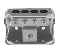 Healeved Blocco di Distribuzione Terra Splitter Stabile per Impianto Audio Auto 1 Ingresso 4 Uscite in Lega di Zinco per Amplificatore, Accessorio per Diverse Condizioni di Guida