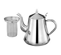 Healeved Bollitore a Collo D'oca in Acciaio Inox 1500 Ml Coperchio Ermetico e Beccuccio, Caffettiera Resistente a Fornelli a Induzione a Fuoco per Preparazione Tè e Caffè