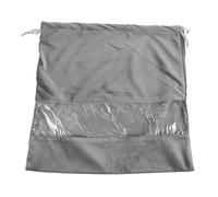 Healeved Borsa Porta Asciugacapelli Trasparente con Coulisse in Satin Grigio Organizer Leggero e Compatto per Viaggio e Uso Quotidiano Sacchetto Antipolvere Pratico per Accessori Capelli