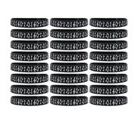 Healeved Braccialetti Comodi da Indossare Nero 24 in Silicone Note Musicali per Migliorare L'atmosfera Celebrazioni per Feste di Compleanno