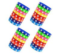 Healeved Braccialetti in Silicone Zampa di Cane 32 Pezzi, Comodi ed Elastici, Colore Assortito, per Uso Quotidiano e Eventi di Adozione Animali Colore Casuale