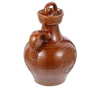 Healeved Brocca di Vino Elegante e Resistente da 500ml in Ceramica Marrone per Servire e Decorare la Casa o Ristorante